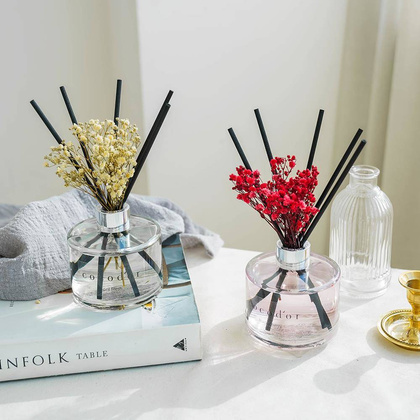 Dyfuzor zapachowy z patyczkami i prawdziwymi kwiatami 120 ml Pure Cotton PDI30405