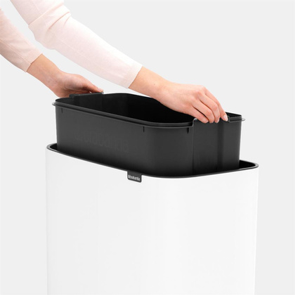 Kosz na śmieci Touchbin Bo 36l biały 313509