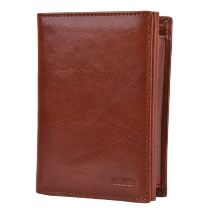 Portfel męski skórzany KEMER M15/1 Jasno brązowy - min. zamówienie 20 / 50 / 100 szt.