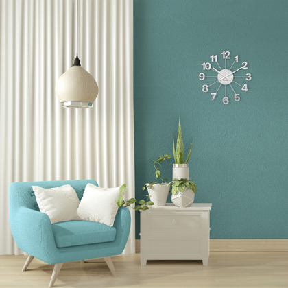 LAVVU Srebrny zegar Nuance ⌀42cm