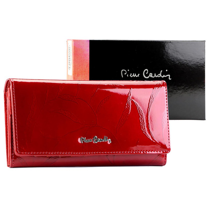 Duży skórzany portfel damski Pierre Cardin
