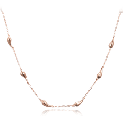MINET Rose gold srebrny naszyjnik z kroplami