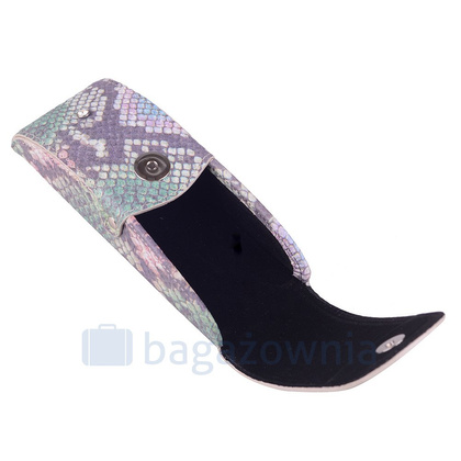 Etui na okulary skórzane KEMER ENO12 Łuska Multikolor - min. zamówienie 20 / 50 / 100 szt.