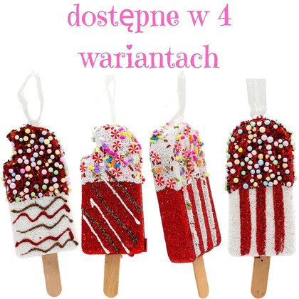 LODY DEKORACJA WISZĄCA BOMBKA 3SZT CZERWONY