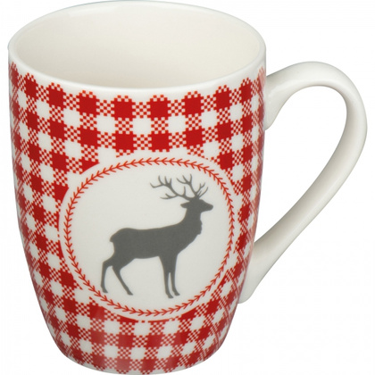 Zestaw 2 świątecznych kubków porcelanowych 300 ml