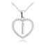 MINET Srebrny naszyjnik litera w sercu „I” z cyrkoniami