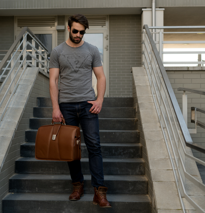 Teczka na laptop McKlein Harrison 17" Brązowa