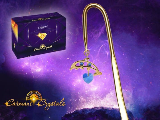 Zakładka do książki delfin- products with Carmani Crystals