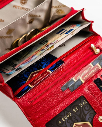 Duzy portfel damski ze skory naturalnej