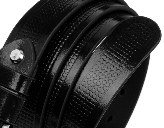 Pasek meski ze skory naturalnej licowej z ozdobnym tloczeniem