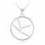 MINET Srebrny naszyjnik Stars Zodiac BYK Czech Crystal