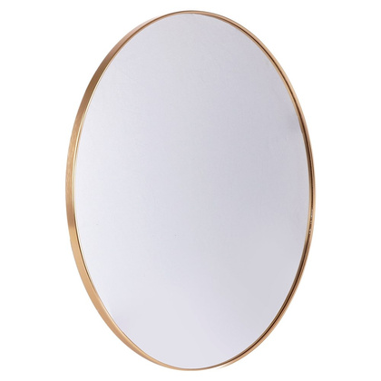 Lustro ścienne złote okrągłe 50 cm
