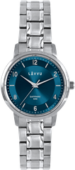 LAVVU Srebrny zegarek damski LINSELL z szafirowym szkłem