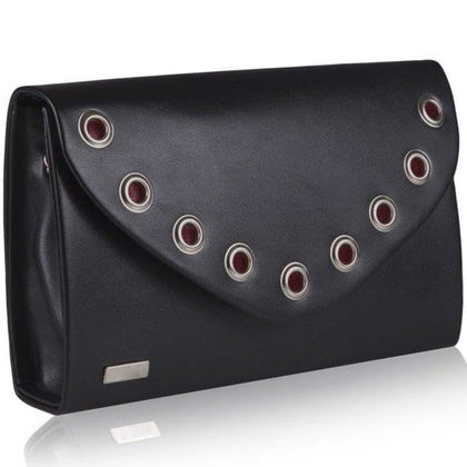 Kopertówka damska z łańcuszkiem KEMER SOLIER F21 Czarna - min. zamówienie 20 / 50 / 100 szt.