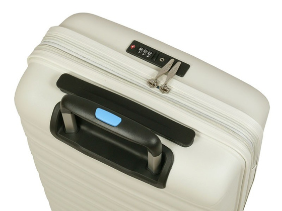 Walizka DIELLE 100 4k 55cm kabinowa biała PP z poszerzeniem