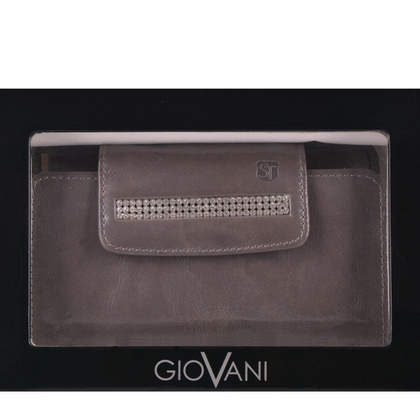 Portfel damski skórzany KEMER Swarovski Elements SV540 Szary min. zamówienie 20 / 50 / 100 szt.