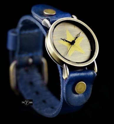 ZEGAREK DAMSKI TAYMA - RETRO PUNK 27 -niebieski (zx583d)