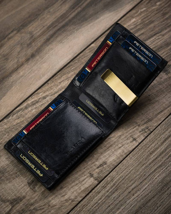 Kompaktowy portfel męski ze skóry naturalnej