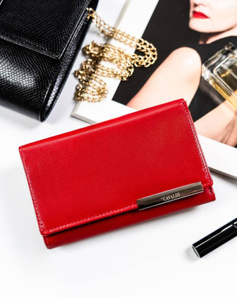 Portfel damski skórzany RD-21-GCL-4 RED