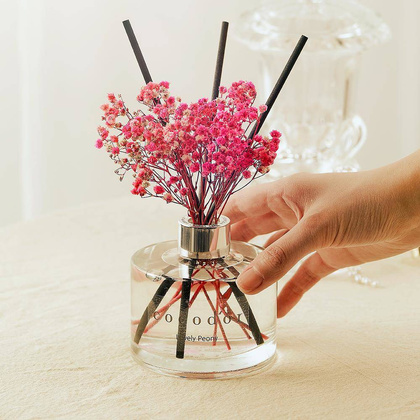 Dyfuzor zapachowy z patyczkami i prawdziwymi kwiatami 120 ml Pure Cotton PDI30405