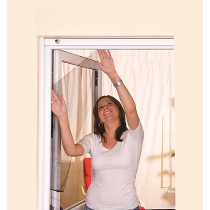 MOSKITIERA OKNO 150X180 BIAŁA POLIESTER+TAŚMA RZEP