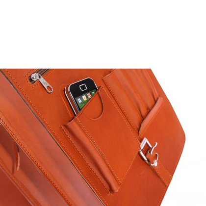 Raportówka 2-komorowa KEMER VOOC Vintage P37 Brązowa