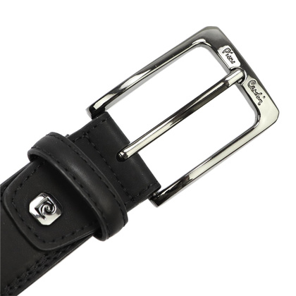 Pasek skórzany męski PIERRE CARDIN 3342 GG23 Czarny