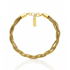 Bransoletka na rękę stal chirurgiczna pozłacana 14k złotem BST1564