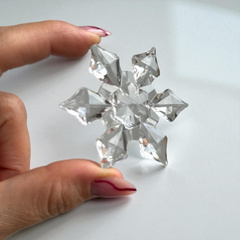 Zestaw zawieszek transparentne śnieżynki 12szt. w opakowaniu BSN71