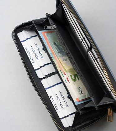 Portfel damski ze skóry eko z printem - cavaldi