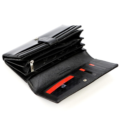 Portfel damski skórzany PIERRE CARDIN 07 SHINY 102 Beżowy