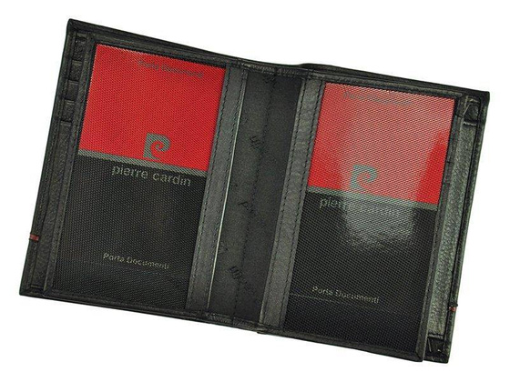 Portfel męski skórzany PIERRE CARDIN SAHARA TILAK15 331 Czarny / Niebieski