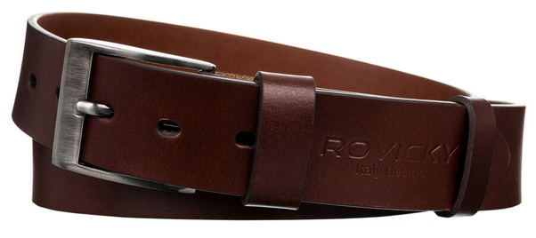 Szeroki uniwersalny pasek meski ze skory naturalnej licowej