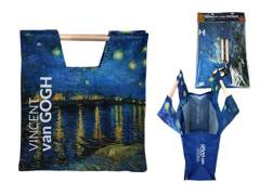 Torba z drewnianym uchwytem - V. van Gogh, Gwiaździsta noc nad Rodanem (CARMANI)