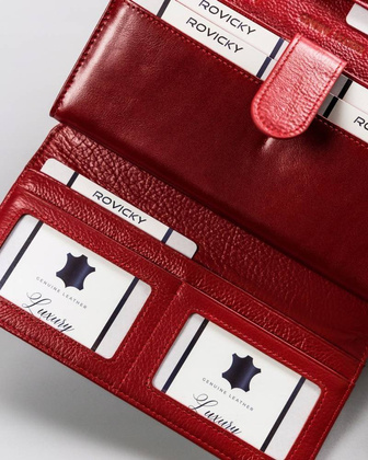 Elegancki, duży portfel damski ze skóry naturalnej