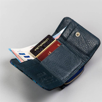 Mały, skórzany portfel damski z systemem RFID