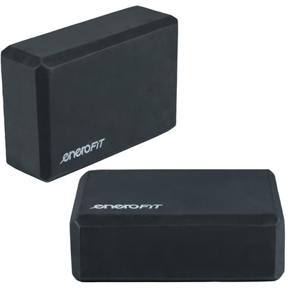 BLOK KOSTKA DO ĆWICZEŃ JOGA PILATES FITNESS CZARNA ENERO FIT