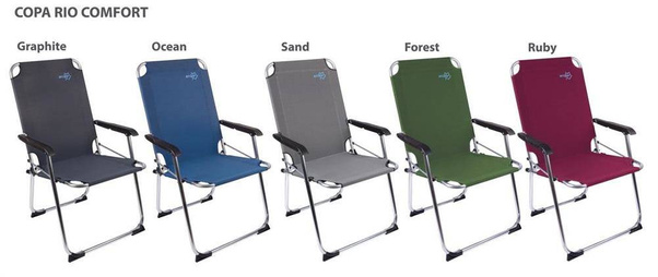 Krzesło turystyczne COPA RIO grafitowe COMFORT
