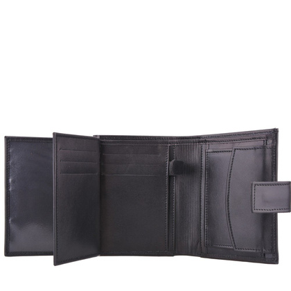Portfel męski skórzany KEMER P4JL Czarny