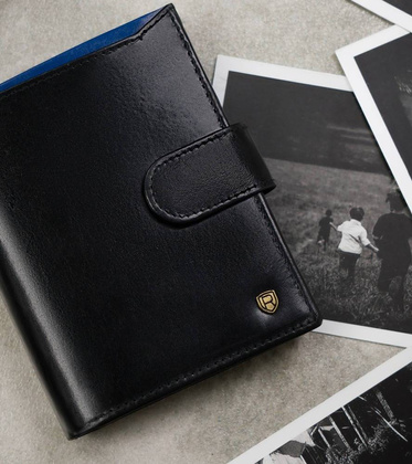 Skórzany portfel męski na karty z systemem rfid