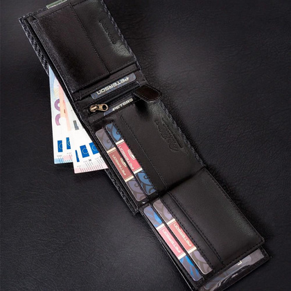 Portfel męski ze skóry naturalnej bez zapięcia