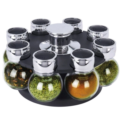 Stojak na przyprawy półka przyprawnik pojemniki 8 sztuk