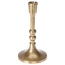 Świecznik aluminiowy stojak podstawka na długą świecę świeczkę złoty 17 cm