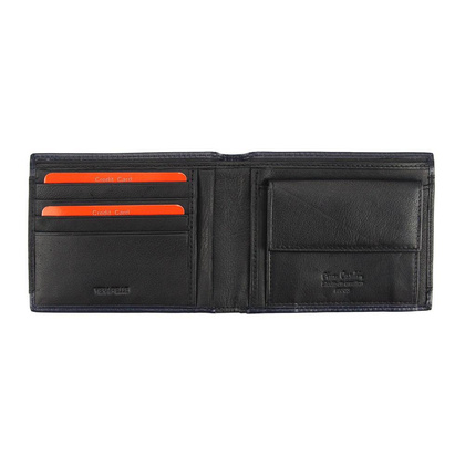 Portfel męski skórzany PIERRE CARDIN TILAK32 8805 Czarny / Niebieski