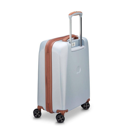 Delsey Promenade Hard mała srebrna walizka kabinowa na kółkach 55 cm