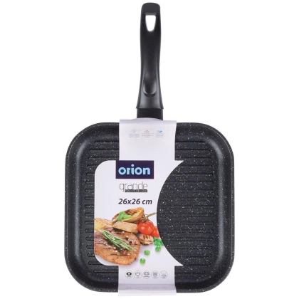 Patelnia grillowa grill 26x26 cm granitowa GRANDE