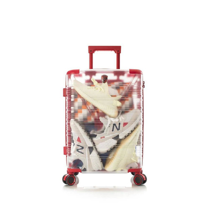 Heys X-Ray średnia czerwona transparentna walizka na kółkach