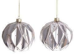 Kpl 2 bombek szklanych