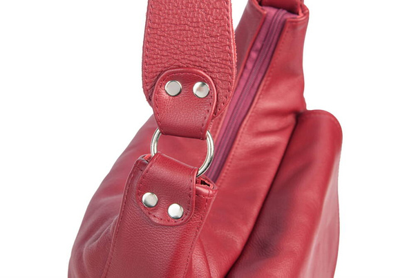 Torebka skórzana na ramię KEMER VOOC EP20 Bordowa