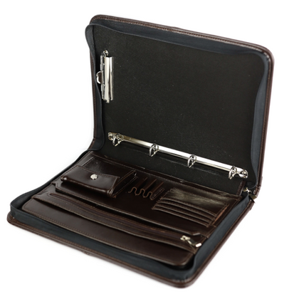 Aktówka skórzana - brąz KEMER